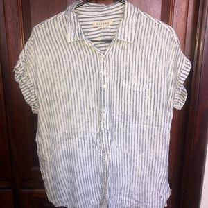 Harper striped button down short sleeve shirt